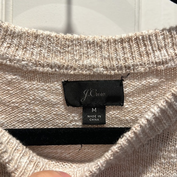 JCrew Crewneck Cotton Sweater Oatmeal Marled - Men’s Medium - Picture 2 of 3